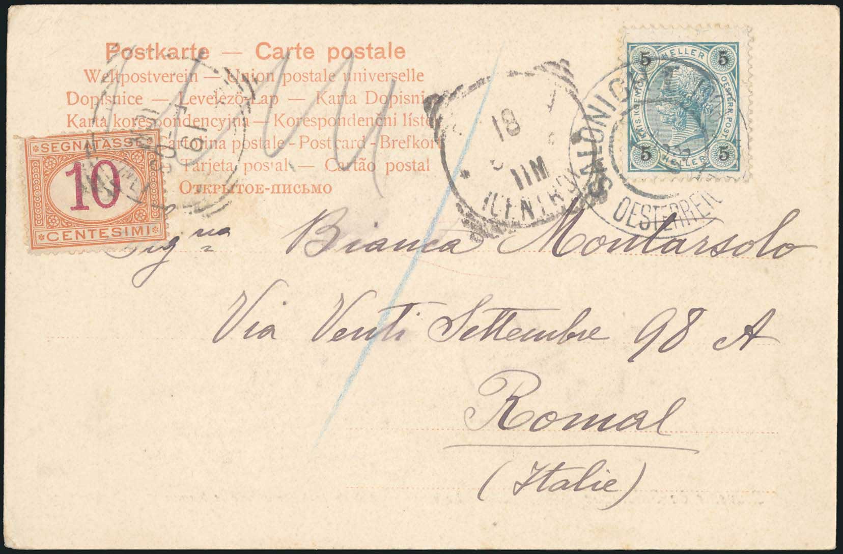 Lot 973 - LEVANT - AUSTRIAN P.O. - A. Karamitsos Postal & Live Internet Auction 749 Lot 973 - LEVANT - AUSTRIAN P.O. - A. Karamitsos Postal & Live Internet Auction 749