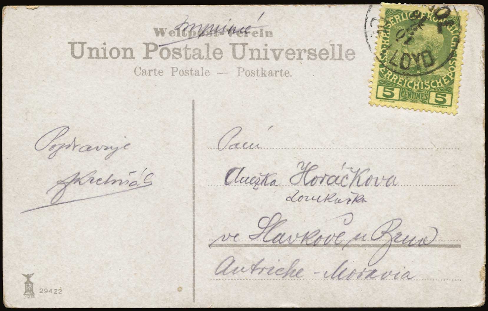 Lot 960 - LEVANT - AUSTRIAN P.O. - A. Karamitsos Postal & Live Internet Auction 749 Lot 960 - LEVANT - AUSTRIAN P.O. - A. Karamitsos Postal & Live Internet Auction 749