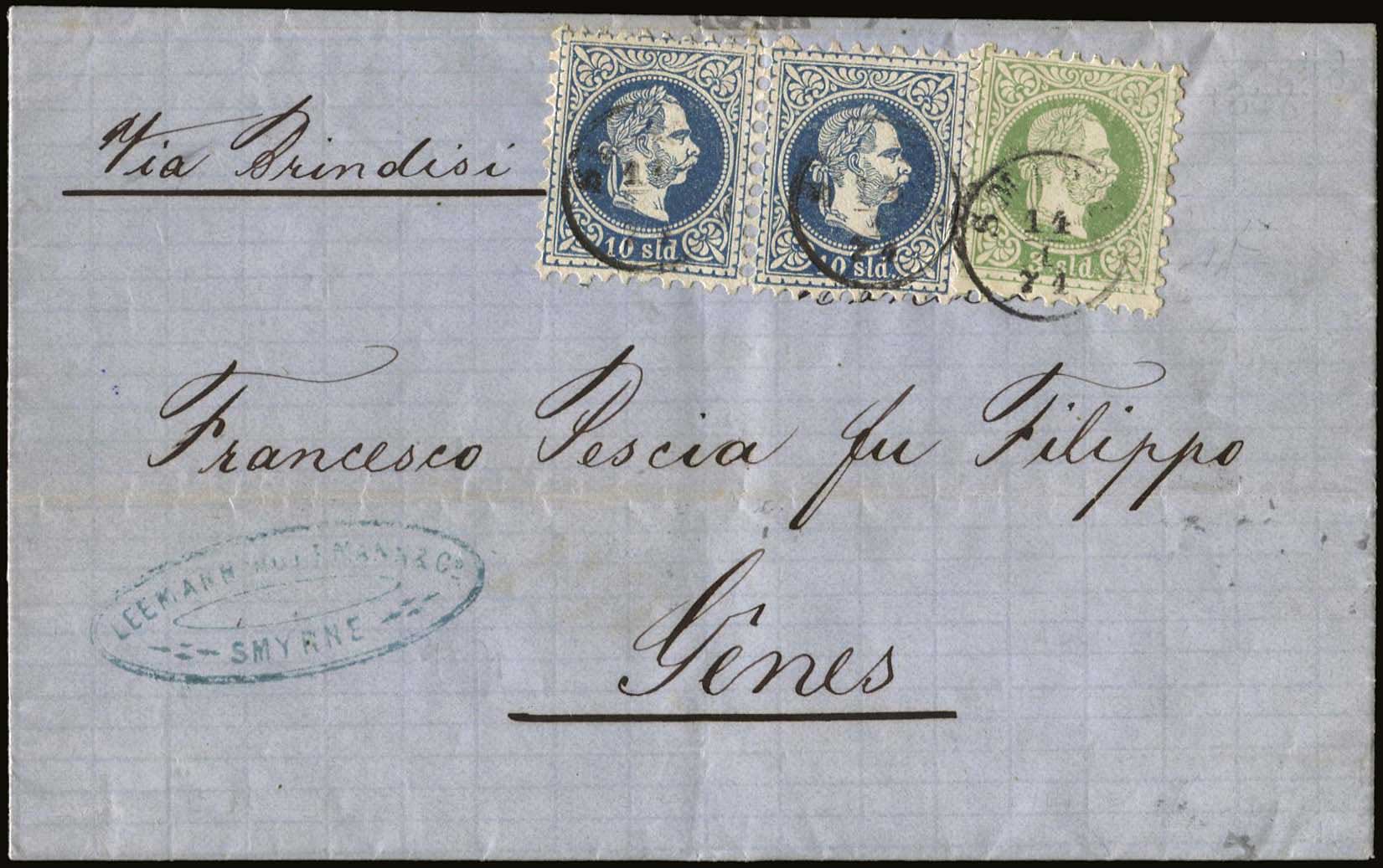 Lot 974 - LEVANT - AUSTRIAN P.O. - A. Karamitsos Postal & Live Internet Auction 749 Lot 974 - LEVANT - AUSTRIAN P.O. - A. Karamitsos Postal & Live Internet Auction 749