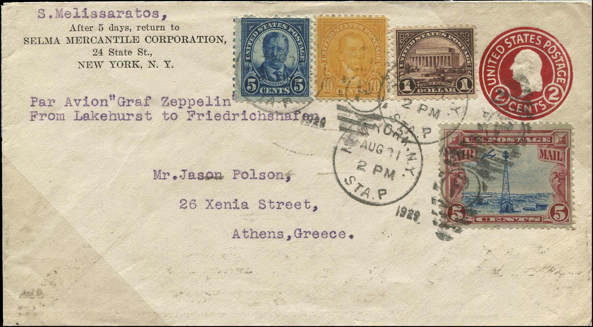 Lot 786 - Air-MailCovers,Cards,Cachets,Etc.  -  A. Karamitsos Live Internet Auction 27