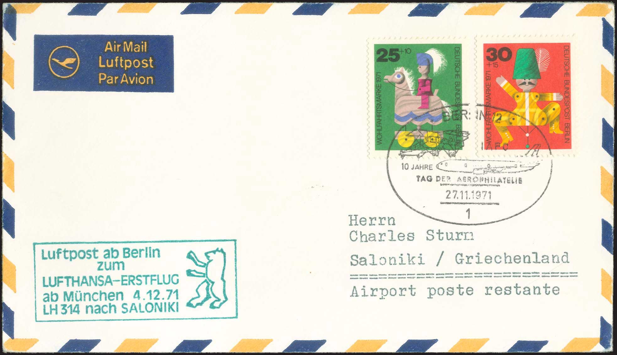 Lot 807 - - FirstFlights - A. Karamitsos Postal & Live Internet Auction 754 Lot 807 - - FirstFlights - A. Karamitsos Postal & Live Internet Auction 754