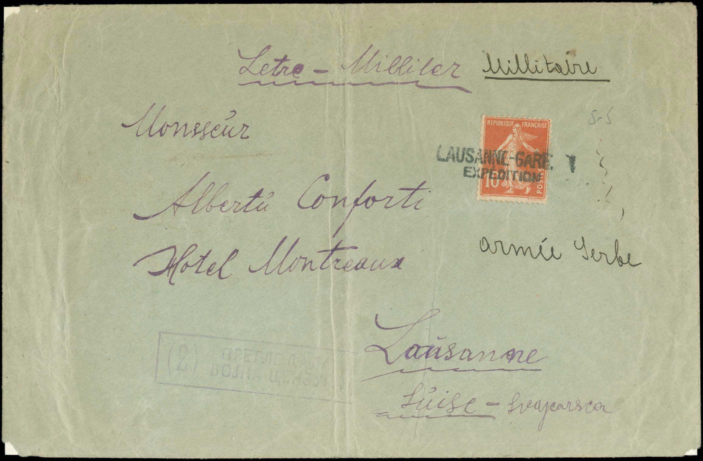 Lot 774 - MILITARY CANCELLATIONS - Serbian military post-offices - A. Karamitsos Postal & Live Internet Auction 749 Lot 774 - MILITARY CANCELLATIONS - Serbian military post-offices - A. Karamitsos Postal & Live Internet Auction 749