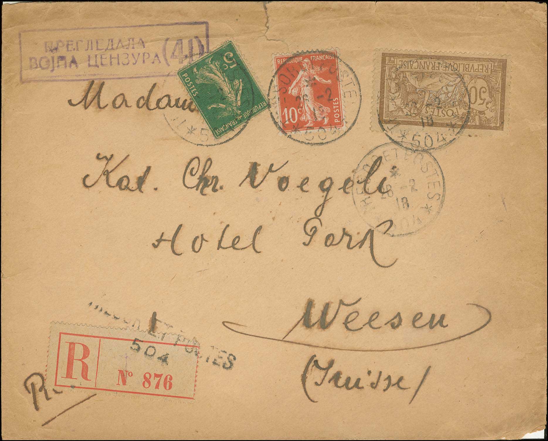 Lot 901 - - SerbianMilitary Post-Offices - A. Karamitsos Postal & Live Internet Auction 756 Lot 901 - - SerbianMilitary Post-Offices - A. Karamitsos Postal & Live Internet Auction 756