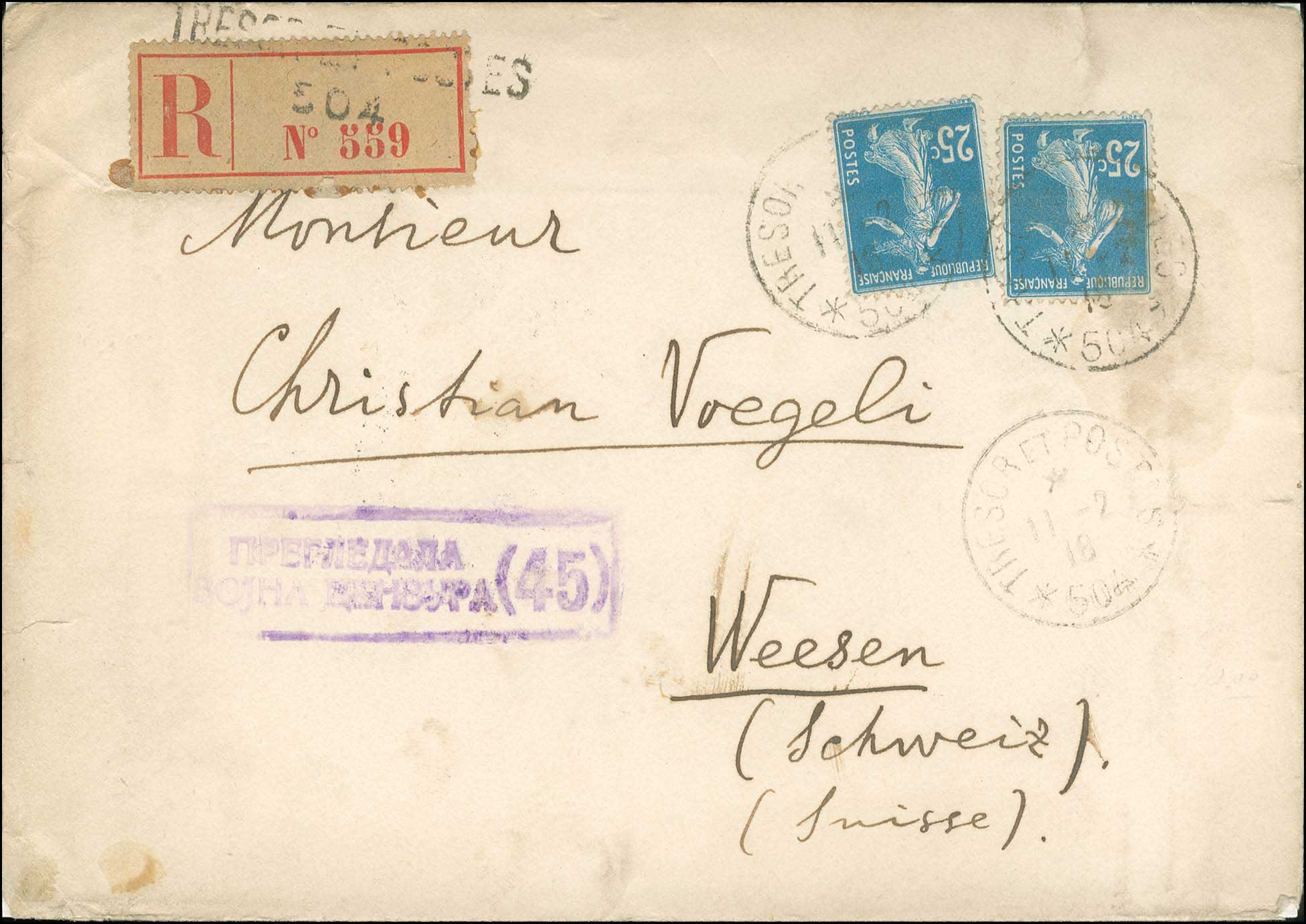 Lot 909 - - SerbianMilitary Post-Offices - A. Karamitsos Postal & Live Internet Auction 756 Lot 909 - - SerbianMilitary Post-Offices - A. Karamitsos Postal & Live Internet Auction 756