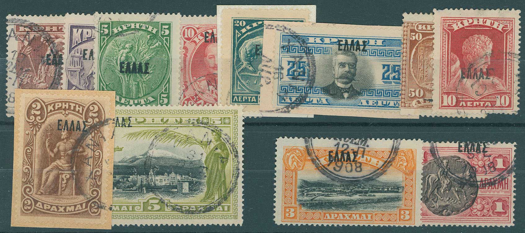 Lot 989 - Greek& Cretan Post-Offices  -  A. Karamitsos Live Internet Auction 27