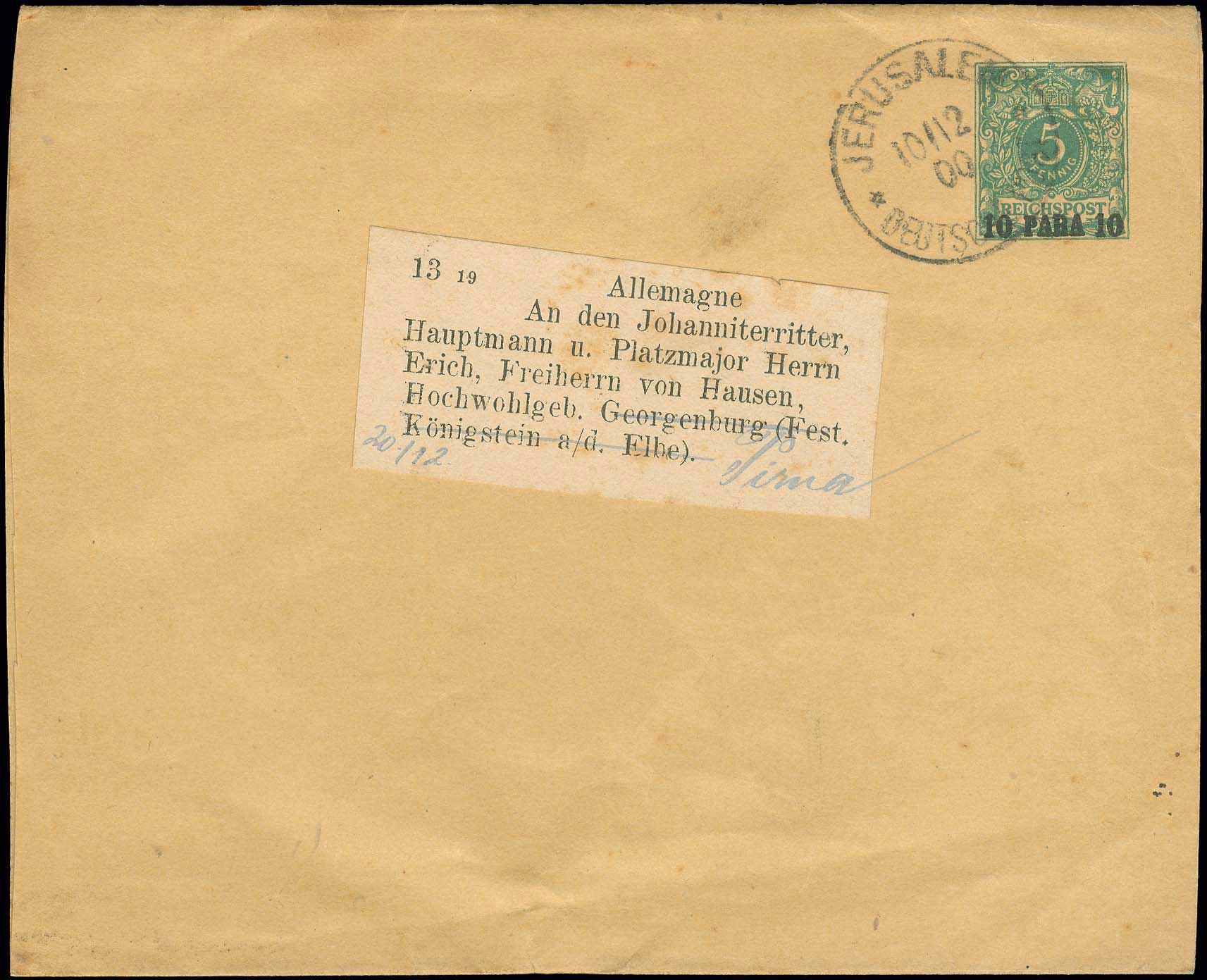 Lot 1161 - - GermanP.O. - A. Karamitsos Postal & Live Internet Auction 755 Lot 1161 - - GermanP.O. - A. Karamitsos Postal & Live Internet Auction 755