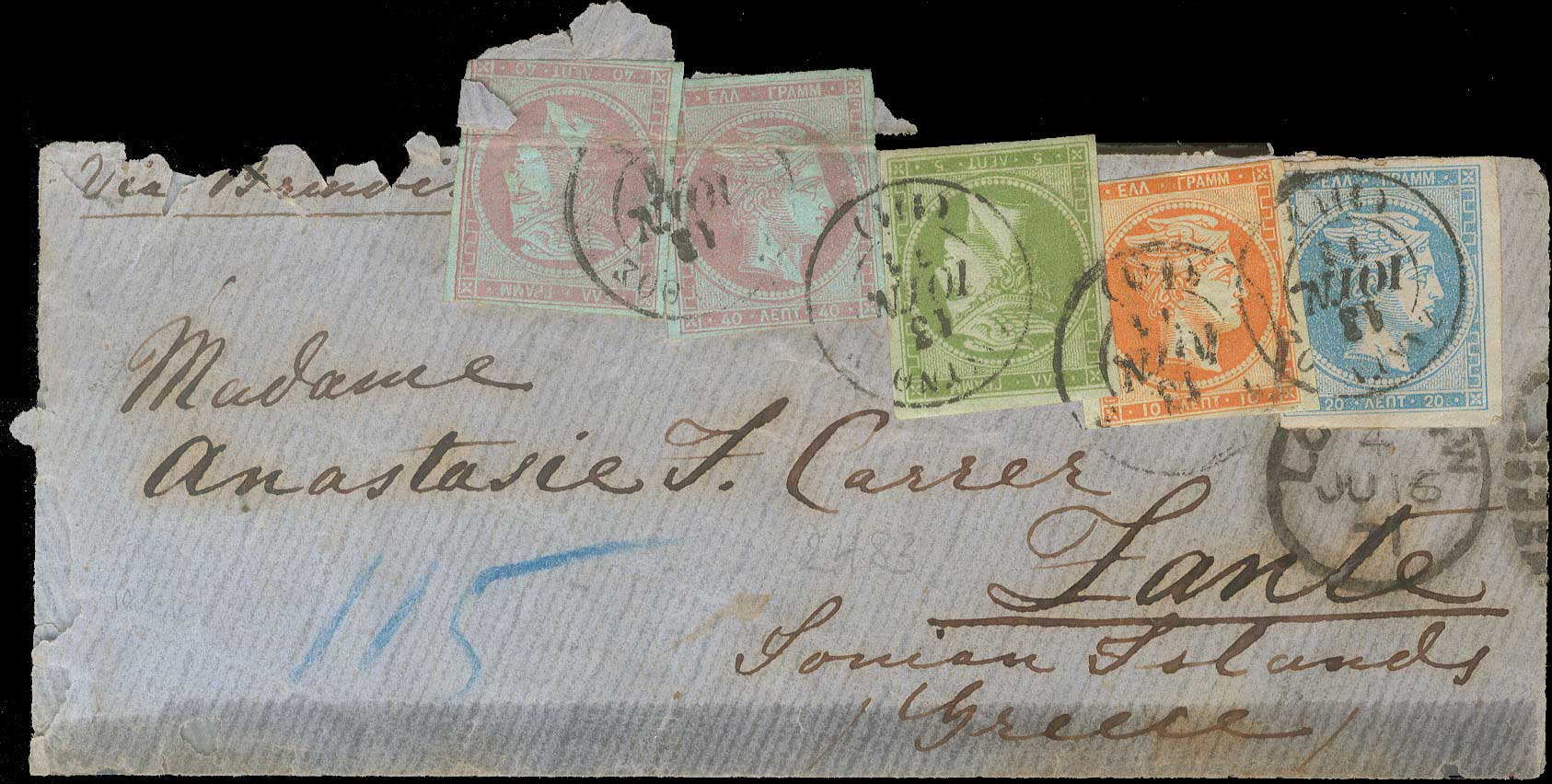 Lot 211 - 1867/1869CLEANED PLATES.  -  A. Karamitsos Live Internet Auction 27