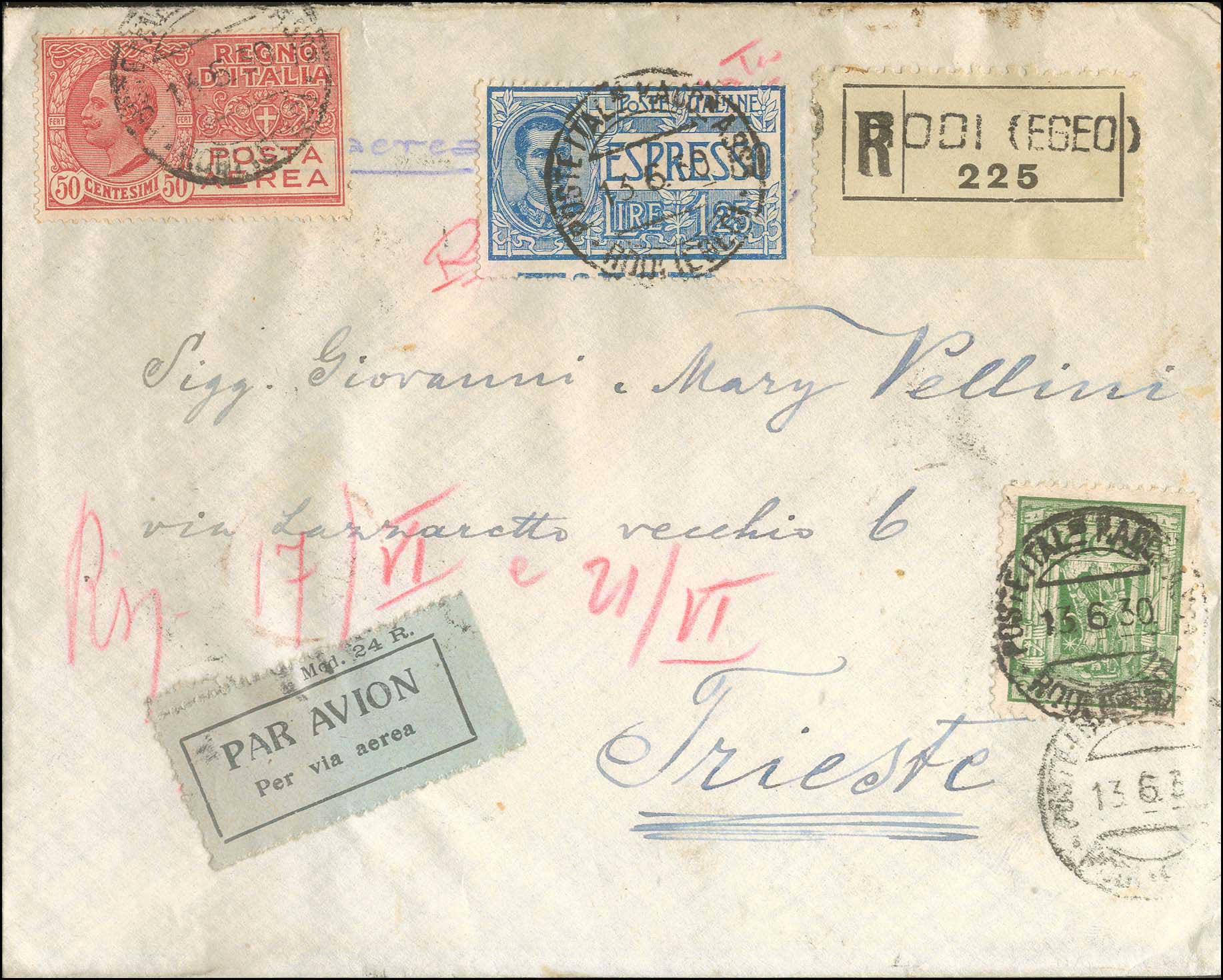 Lot 836 - - ItalianDodecanese - Italian Post Office Issues -  A. Karamitsos Postal & Live Internet Auction 754