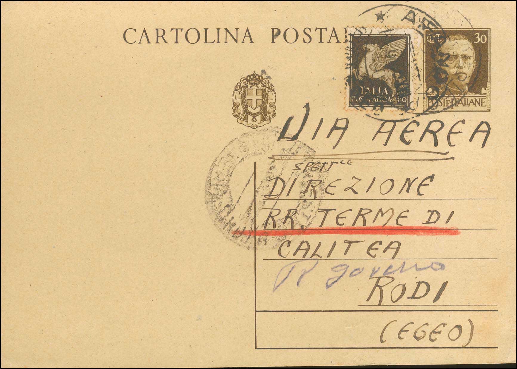Lot 841 - - ItalianDodecanese - Italian Post Office Issues -  A. Karamitsos Postal & Live Internet Auction 754