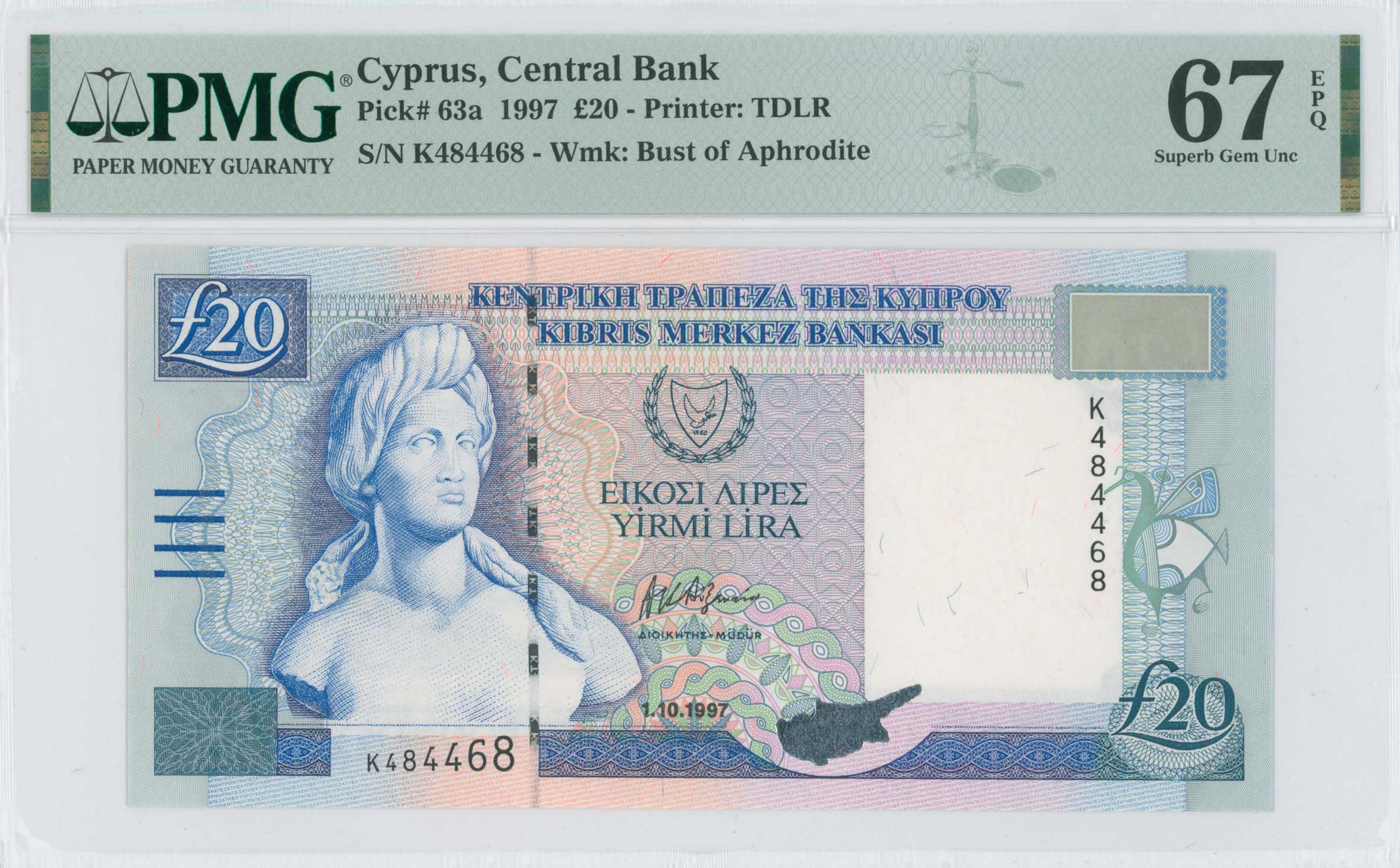 Lot 6736 - - BANKNOTESOF CYPRUS -  A. Karamitsos Live Internet Auction 24, Part A