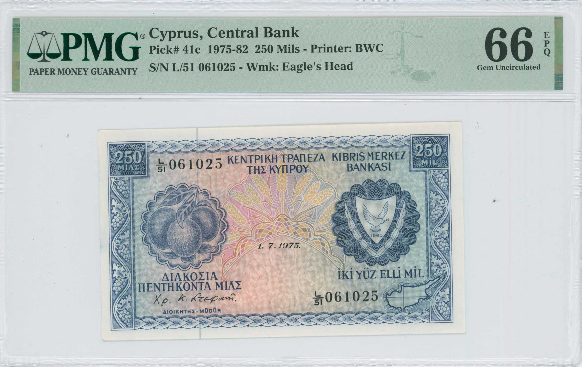Lot 6706 - - BANKNOTESOF CYPRUS - A. Karamitsos Live Internet Auction 24, Part A Lot 6706 - - BANKNOTESOF CYPRUS - A. Karamitsos Live Internet Auction 24, Part A