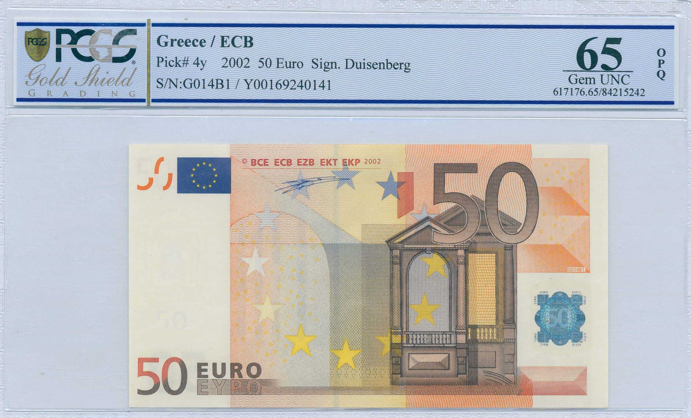 Lot 6523 - PAPERMONEY - BANKNOTES - GREEKEURO ISSUES - A. Karamitsos Postal & Live Internet Auction 750, Part A Coins, Medals & Banknotes Lot 6523 - PAPERMONEY - BANKNOTES - GREEKEURO ISSUES - A. Karamitsos Postal & Live Internet Auction 750, Part A Coins, Medals & Banknotes