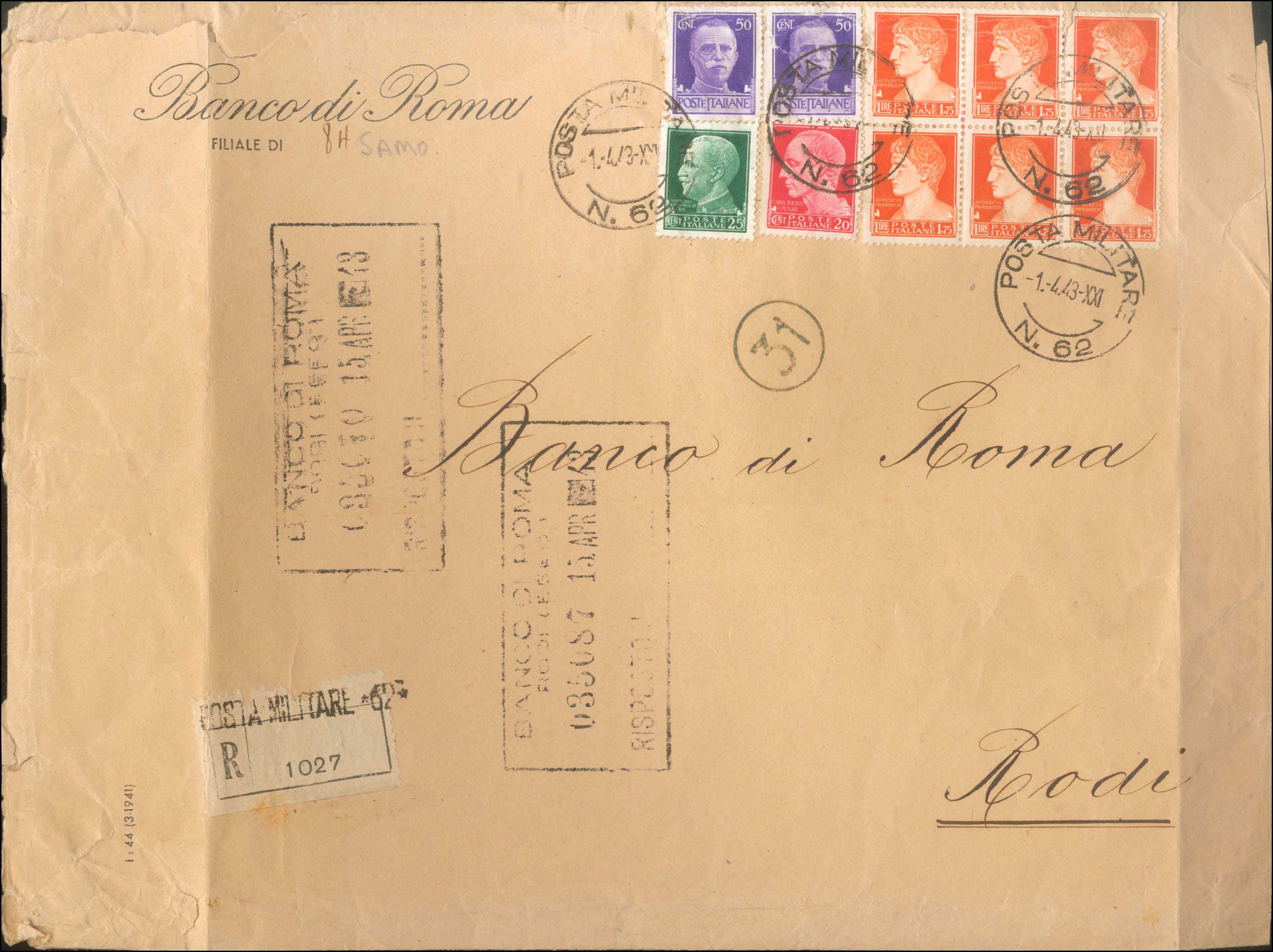 Lot 767 - - ItalianDodecanese - Italian Post Office Issues - A. Karamitsos Postal & Live Internet Auction 756 Lot 767 - - ItalianDodecanese - Italian Post Office Issues - A. Karamitsos Postal & Live Internet Auction 756